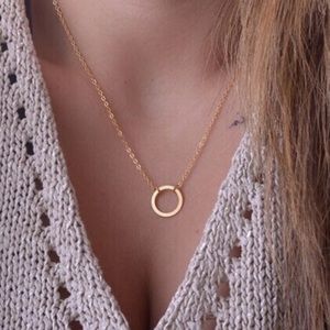 Gold Filled Circle Necklace